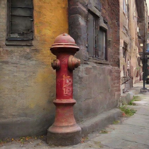 SDXL-Turbo fire hydrant image quantized with Chameleon at W4A8
