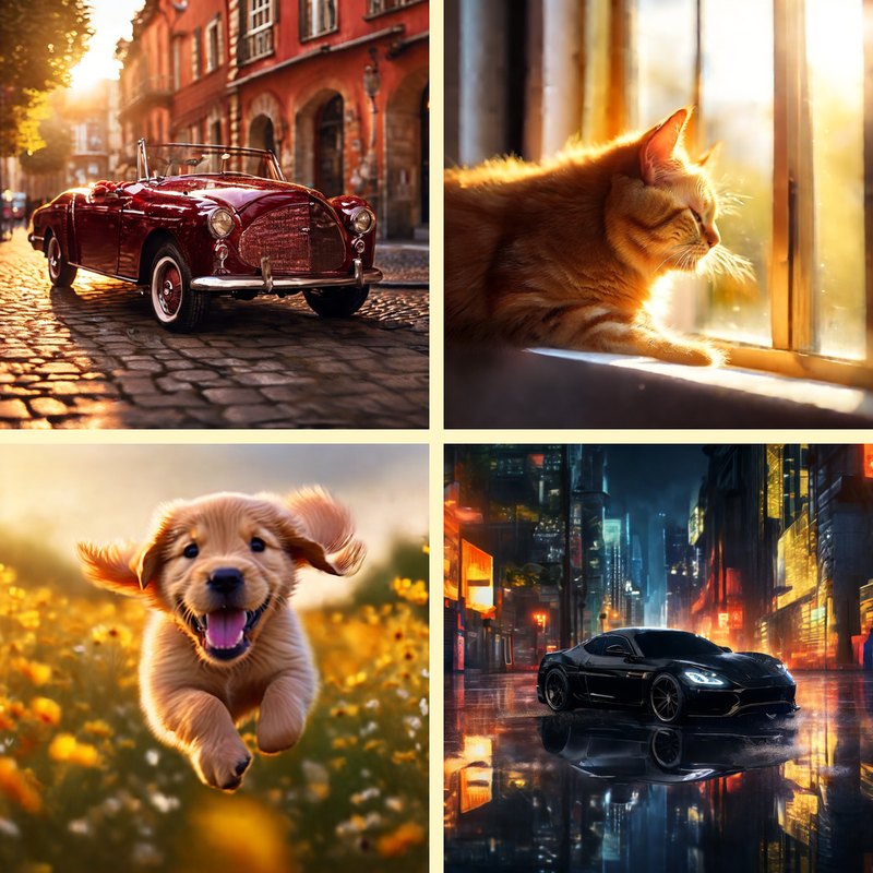 PixArt-alpha images quantized with Chameleon at W4A8