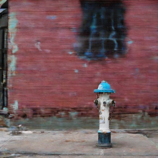 SDXL fire hydrant image quantized with Q-Diffusion at W4A8