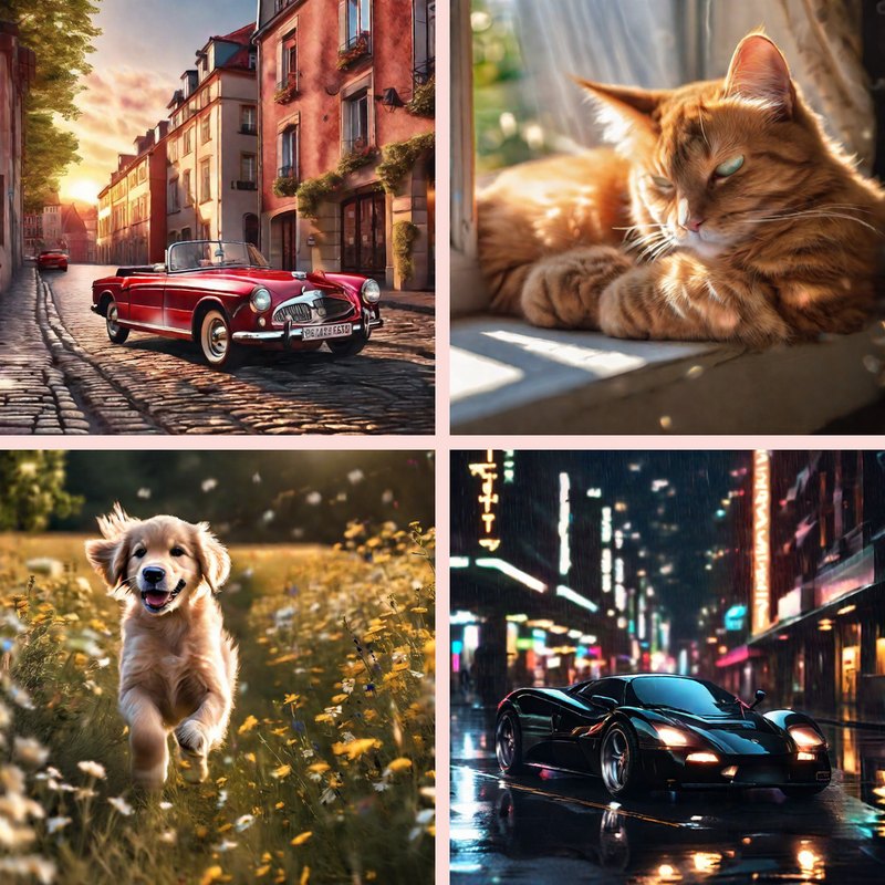 SDXL images quantized with Chameleon at W4A8